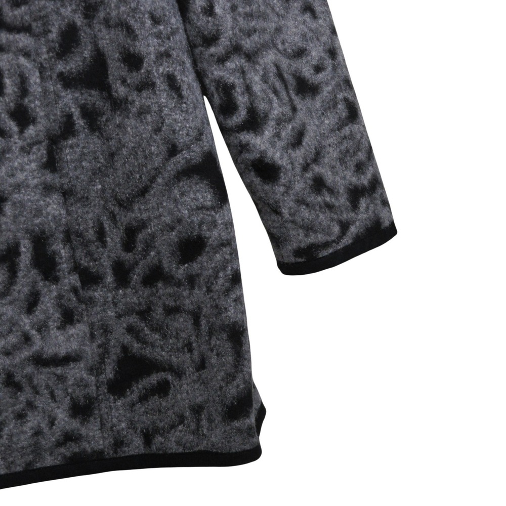 Trimdin Reversible Fuzzy Jacket Med Colorful Abstract Artsy Button Front - Picture 10 of 16